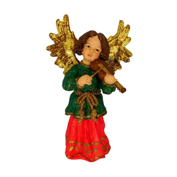 3 Vintage Musical Angel Figurines 5.5" - Picture 2 of 11